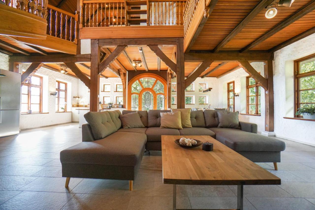 Ruhe unter Reet - Haus mit Sauna&Kamin im Grünen Gnarrenburg Exterior foto